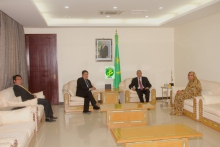 الوزير الأول يحيى ولد حدمين في استقبال السفير الصيني نهاية الأسبوع الماضي ـ (AMI)