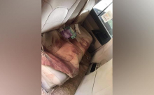 آثار إصابة رجل الأعمال حم هيا الذي تعرض لهجوم مسلح