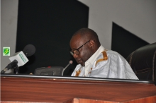 رئيس الجمعية الوطنية محمد ولد ابيليل خلال خطاب اختتام الدورة البرلمانية مساء اليوم (وما)