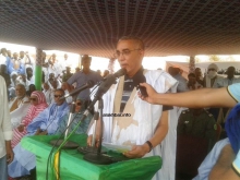 ولد حدمين خلال خطابه في المهرجان الجماهيري في باركيول مساء الأحد 