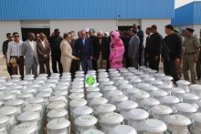 ولد عبد العزيز خلال تدشين مصنع الألبان في النعمة (وما)