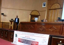 رئيس المنظمة الدكتور أحمد يوره الرباني خلال كلمته في المؤتمر الدولي 