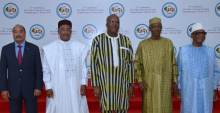 قادة دول الساحل الخمس خلال قمتهم بواغادوغو.