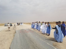 ناشطون في احتجاجات مطالبة بإصلاح طريق روصو ـ (أرشيف)