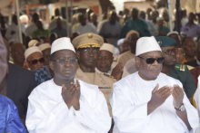 الرئيس المالي منتهي الولاية ابراهيم بوبكر كيتا وزعيم المعارضة سومايلا سيسي.