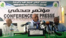 الرئيس الدوري لمنتدى المعارضة الشيخ سيد باب ولد مين غاب عن المؤتمرين الصحفيين الأخيرين للمنتدى 