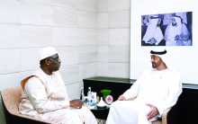 ولي عهد أالإمارات محمد بن زايد والرئيس السنغالي ماكي صال.