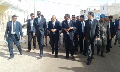 جانب من زيارة وزير الصيد رفقة رئيس المنطقة الحرة والسلطات الإدارية/ الأخبار
