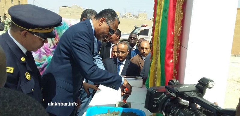الوزير الأول محمد سالم ولد البشير خلال وضع حجر أساس المشروع