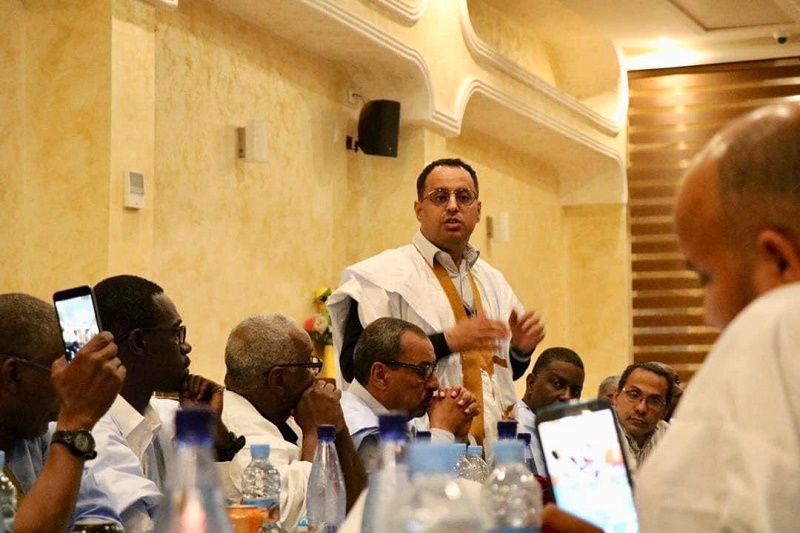 ولد يحي خلال إعلان ترشحه لولاية جديدة مساء الخميس