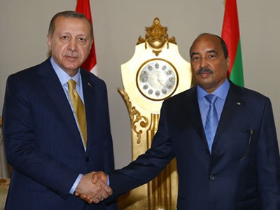 الرئيسان الموريتاني محمد ولد عبد العزيز والتركي رجب طيب أردوغان