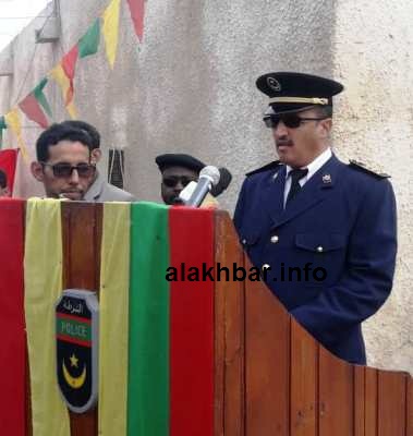 جانب من كلمة المدير الجهوي للأمن بولاية داخلت نواذيبو محمد عبد الله ولد الطالب / تصوير الأخبار