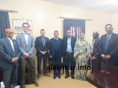 جانب من لقاء السفير الأمريكي وطاقمه مع العمدة / االأخبار