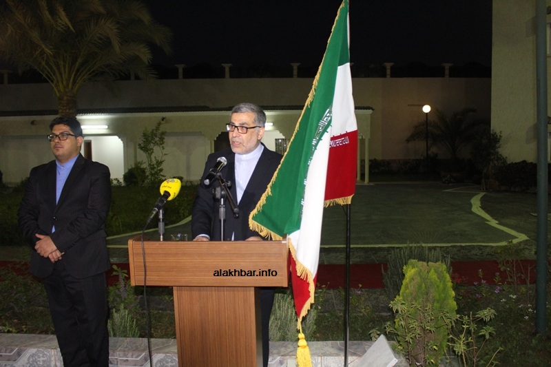 السفير الإيراني في نواكشوط محمد عمراني خلال كلمته في تخليد اليوم العالمي للقدس (الأخبار)