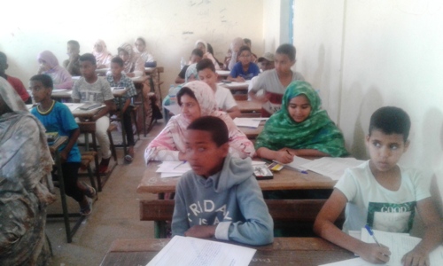 جانب من التلاميذ المترشحين لدخول اعدادية الامتياز/ الأخبار