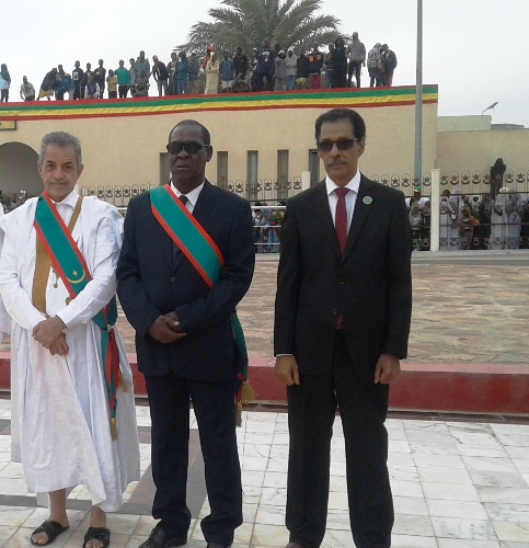 جانب من حضور المنتخبين إلى حفل رفع العلم الوطني/ الأخبار