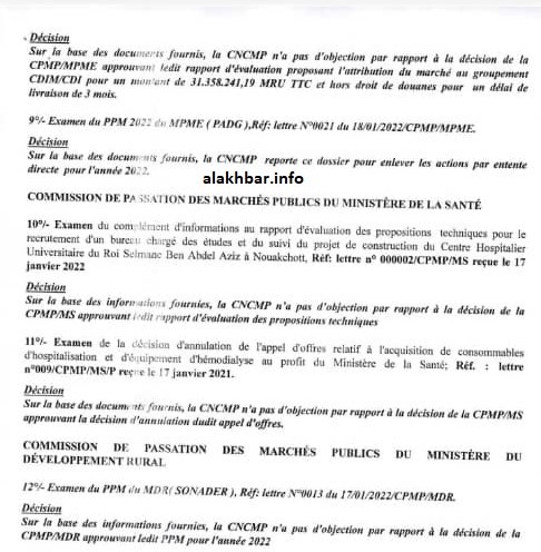 إلغاء المناقصة المفتوحة يوم 17 يناير الماضي