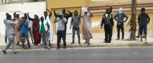جانب من الوقفة الاحتجاجية زوال اليوم / الأخبار
