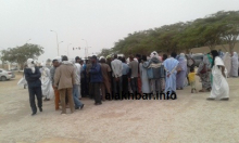 جانب من المظاهرة صباح اليوم في نواذيبو/ الأخبار