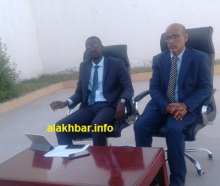 جانب من لقاء رئيس المنطقة الحرة أمادو التجاني أتيام مساء اليوم بالصحفيين والمجتمع المدني