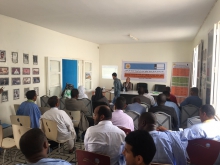 جانب من حضور الحلقة النقاشية في مقر نقابة الصحفيين اليوم الأربعاء