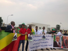 جانب من استقبال الجالية الموريتانية في الكونغو للرئيس محمد ولد الغزواني