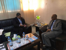 وزير الصيد والاقتصاد البحري الناني ولد اشروق خلال استقباله للسفير الإيراني في نواكشوط محمد عمراني (وما)
