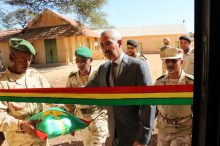 وزير الدفاع حننا سيدي حننا خلال تدشين المنشئات العسكرية