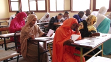 تلاميذ داخل أحد الفصول التعليمية بموريتانيا 
