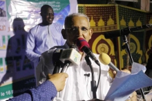 رئيس حزب التجمع الوطني للإصلاح والتنمية "تواصل" محمد محمود ولد سيدي خلال كلمته في إفطار حزبه