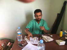 لأمين العام للنقابة الوطنية للصحة العمومية عبد الله جدنا نشر هذه الصورة مع تدوينته