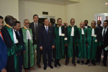 مكتب نادي القضاة الموريتانيين مع رئيس المحكمة العليا الحسين ولد الناجي