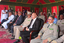 وزير الدفاع وكبار القادة العسكريين خلال تدشين منشئات تابعة للدرك بينها مصلحة لمكافحة الجريمة السبرانية (وما)