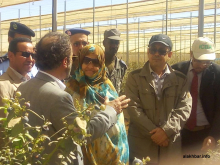 وزيرة التنمية الريفية خلال حديثها مع القائمين على الشركة