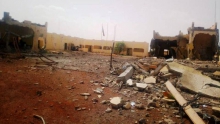 صور من آثار الانفجار في مقر قوة G5 في سفاري