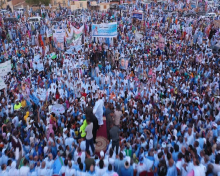 حضور مهرجان ولد الغزواني مساء الأربعاء في مدينة العيون شرقي موريتانيا