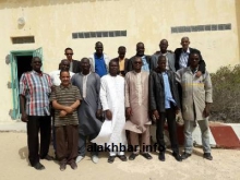 جانب من وقفة الأساتذة على مستوى الثانوية الفنية بمدينة نواذيبو (تصوير الأخبار)
