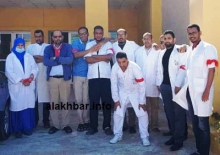 جانب من وقفة الأطباء الاحتجاجية في نواذيبو / تصوير الأخبار