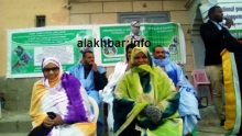 القيادات الجهوية للحزب الإسلامي في نشاط نصرة القدس مساء اليوم في نواذيبو / تثصوير الأخبار