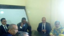 جانب من اجتماع عقده وزير العدل زوال اليوم في مركز الأطفال المتنازعين مع القانون/ تصوير الأخبار