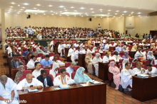 جانب من الحضور لافتتاح مؤتمر شباب الحزب أمس (الأخبار)