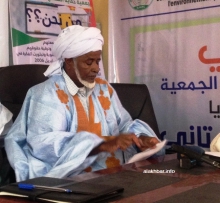 الأمين العام للتجمع الوطني للروابط الرعوية انَّ سالم ولد أحمد الحاج خلال حديثه اليوم (الأخبار)