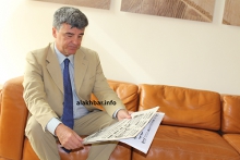 السفير رئيس بعثة الاتحاد الأوربي في موريتانيا جياكومو دورازو بعيد مقابلته مع الأخبار