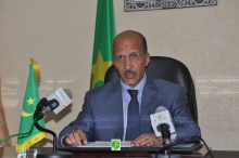 إسلم ولد سيد المختار ولد حبيب وزير التهذيب الوطني خلال إلقائه خطابا بمناسبة العام الدراسي 2017ـ2018.
