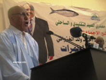المرشح ولد الغزواني خلال خطابه أمام تجمع لأنصاره مساء اليوم (الأخبار)